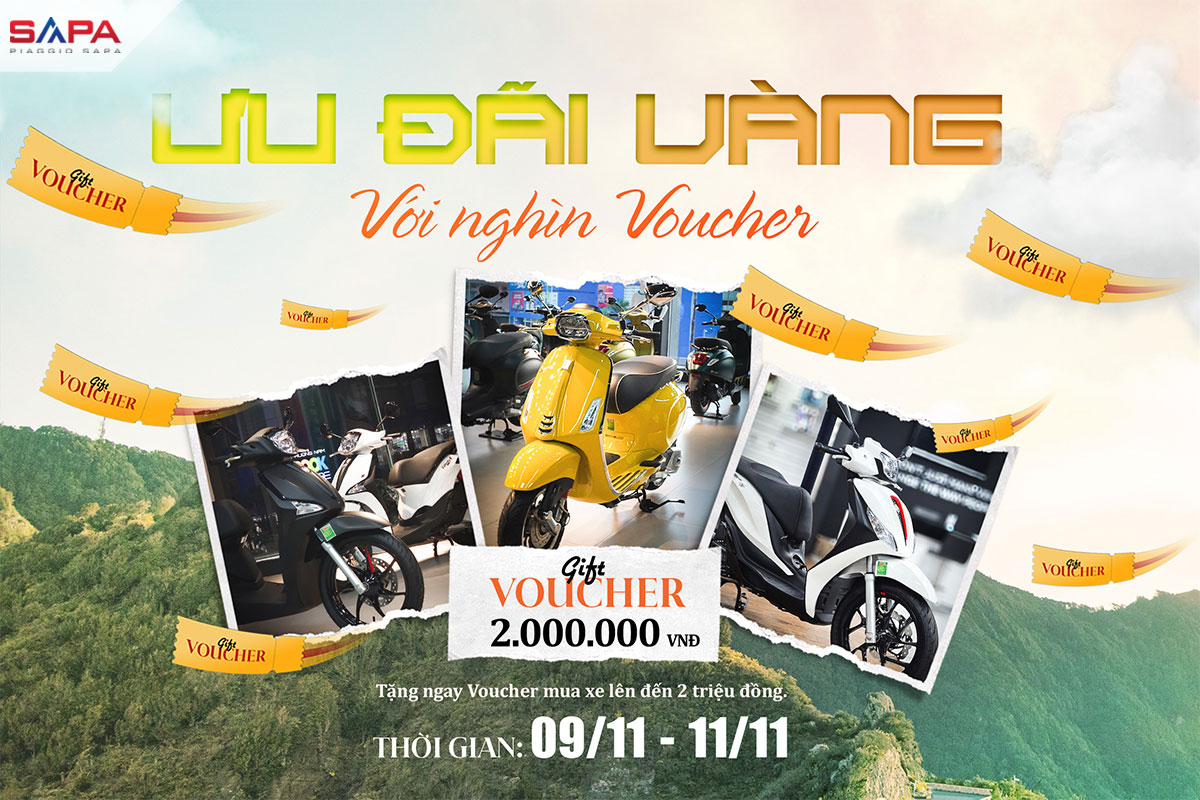 Ưu đãi tặng Voucher từ 2 triệu đến 5 triệu đồng khi mua xe