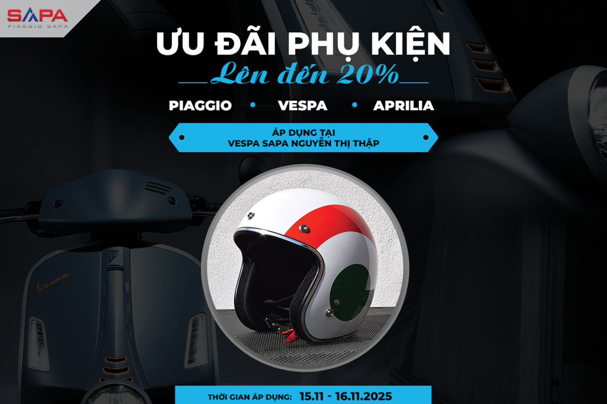 Ưu đãi giảm 20% phụ kiện các loại 15 và 16.11.2025