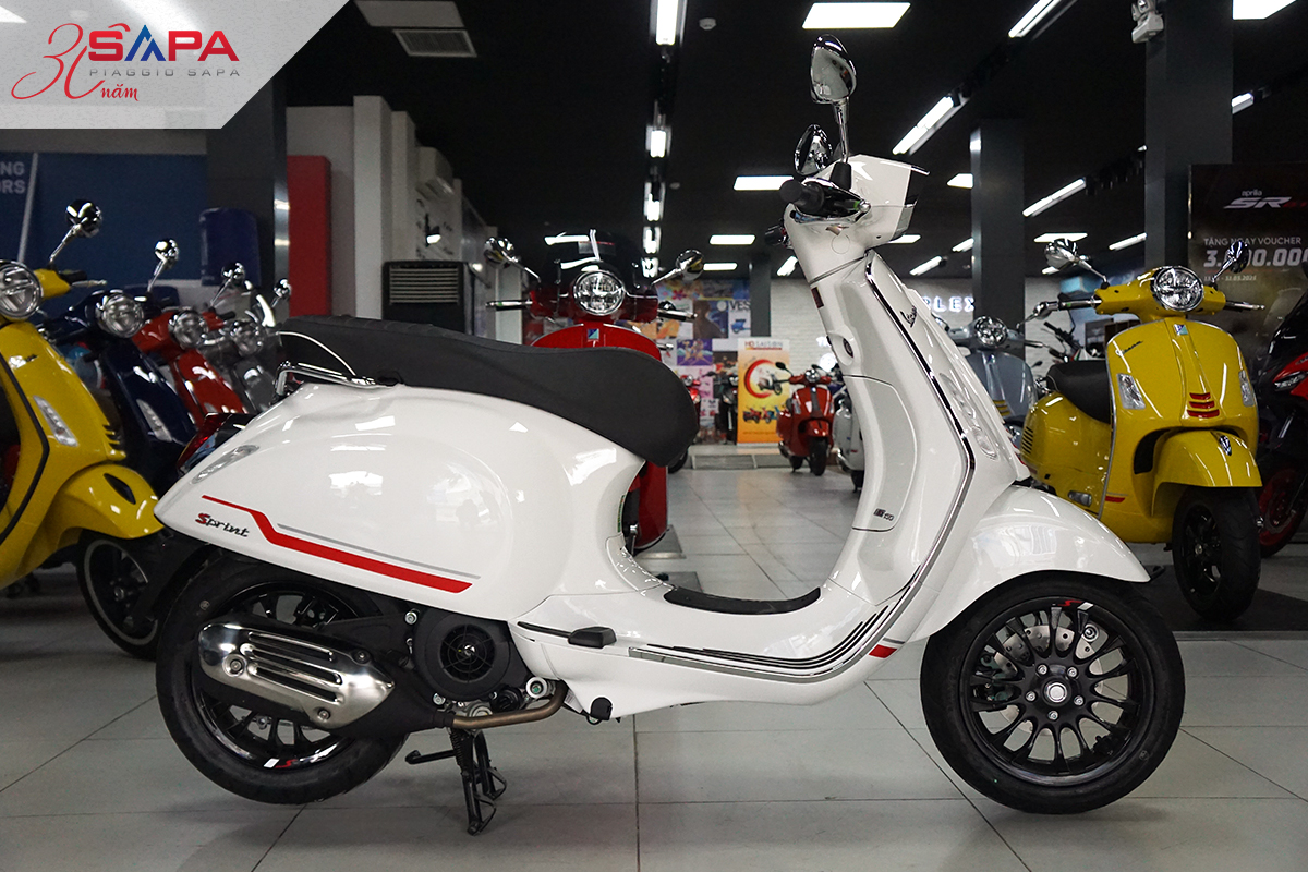 xe vespa sprint s màu trắng