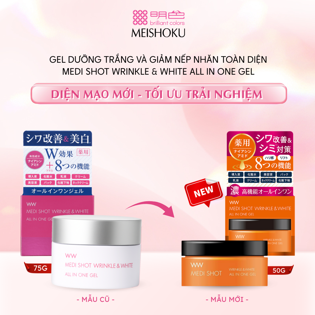 THÔNG BÁO THAY ĐỔI BAO BÌ VÀ DUNG TÍCH CỦA SẢN PHẨM MEDI SHOT ALL IN ONE GEL