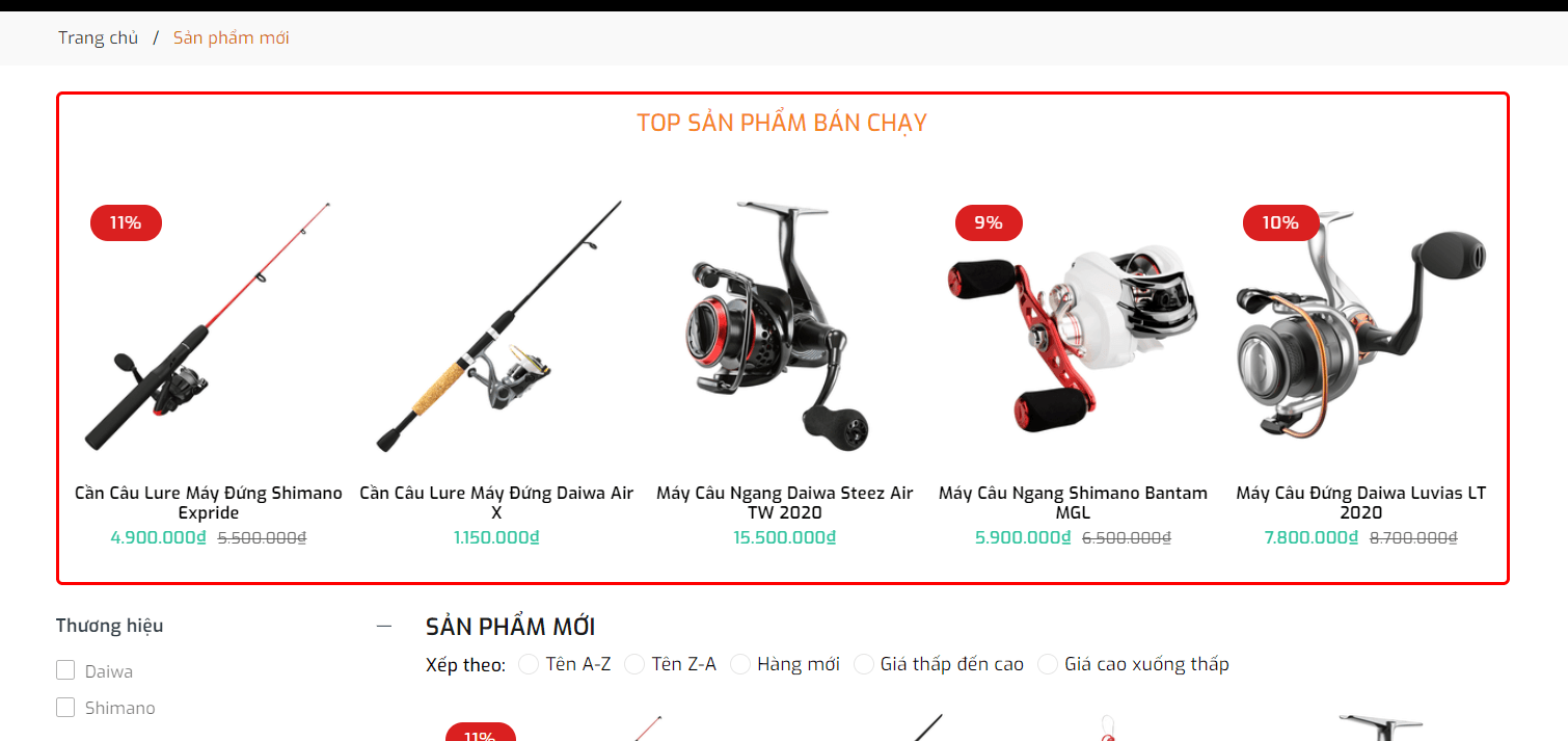 Evo Fishing Sản phẩm bán chạy
