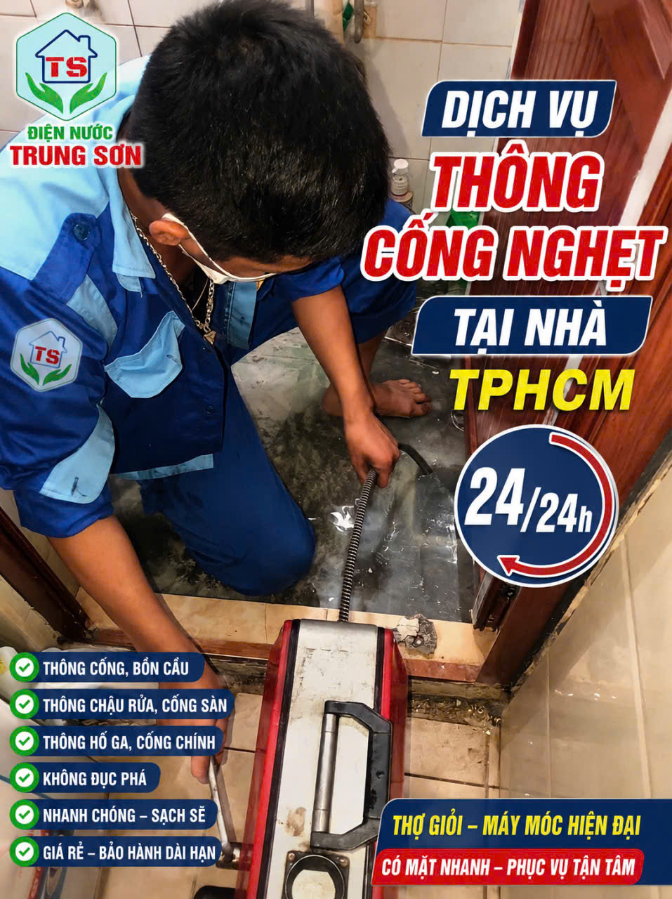 Dịch Vụ Thông Cống Nghẹt Giá Rẻ TPHCM – Cam Kết Sạch Triệt Để 100%