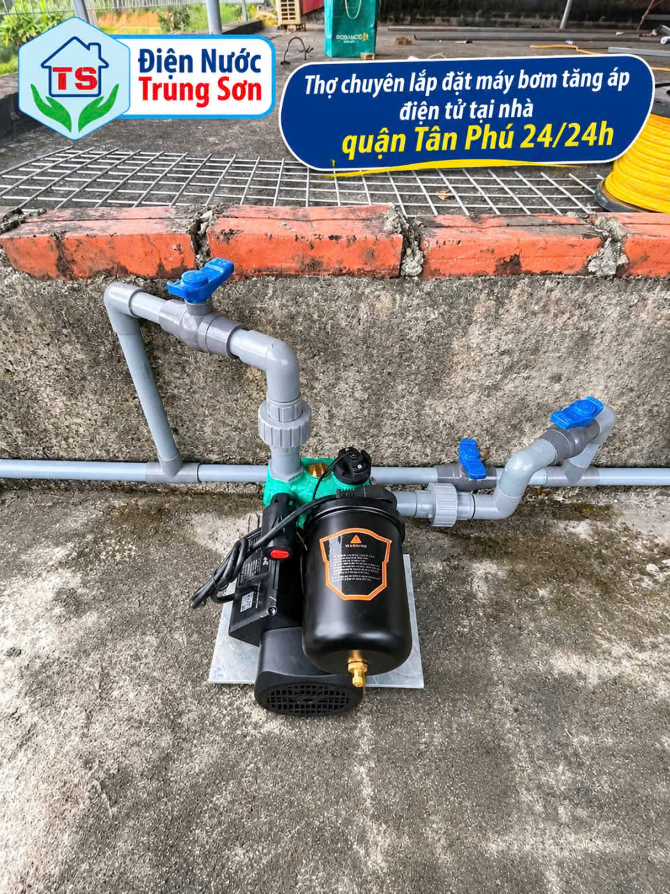 Thợ Lắp Máy Bơm Tăng Áp Điện Tử Tại Quận Tân Phú Giá Rẻ 24/7