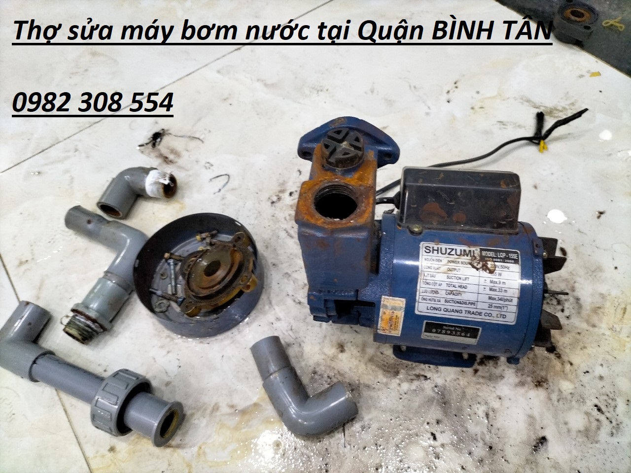 BẢNG GIÁ QUẤN MÁY BƠM NƯỚC - THỢ SỬA MÁY BƠM NƯỚC TẠI QUẬN BÌNH TÂN