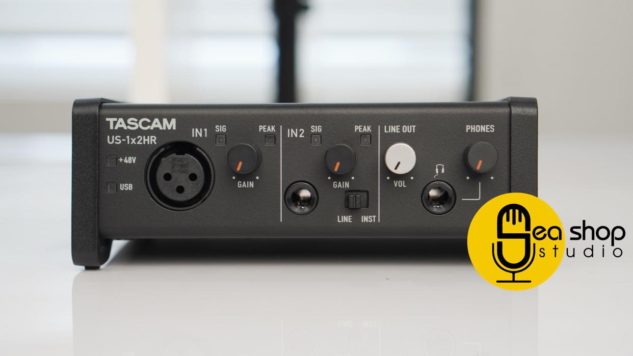 mặt trước tascam us 1x2 HR chinh hang sea studio