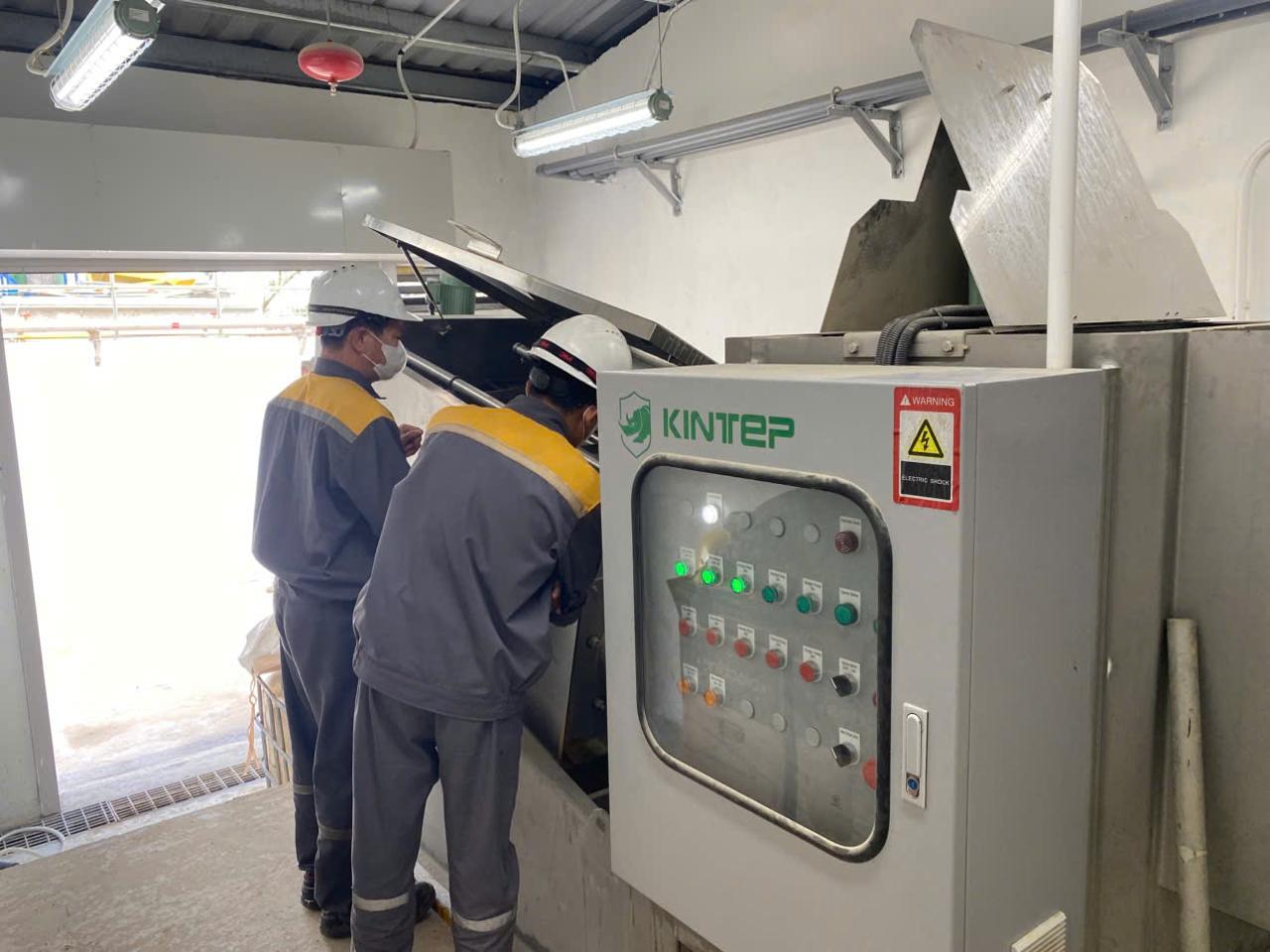 Máy ép bùn trục vít VinFast Vũng Áng Hà Tĩnh| Dự án xử lý bùn công nghiệp