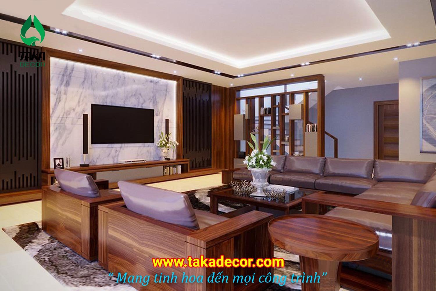 Ốp tường đẹp giả gỗ kiểu nhà truyền thống