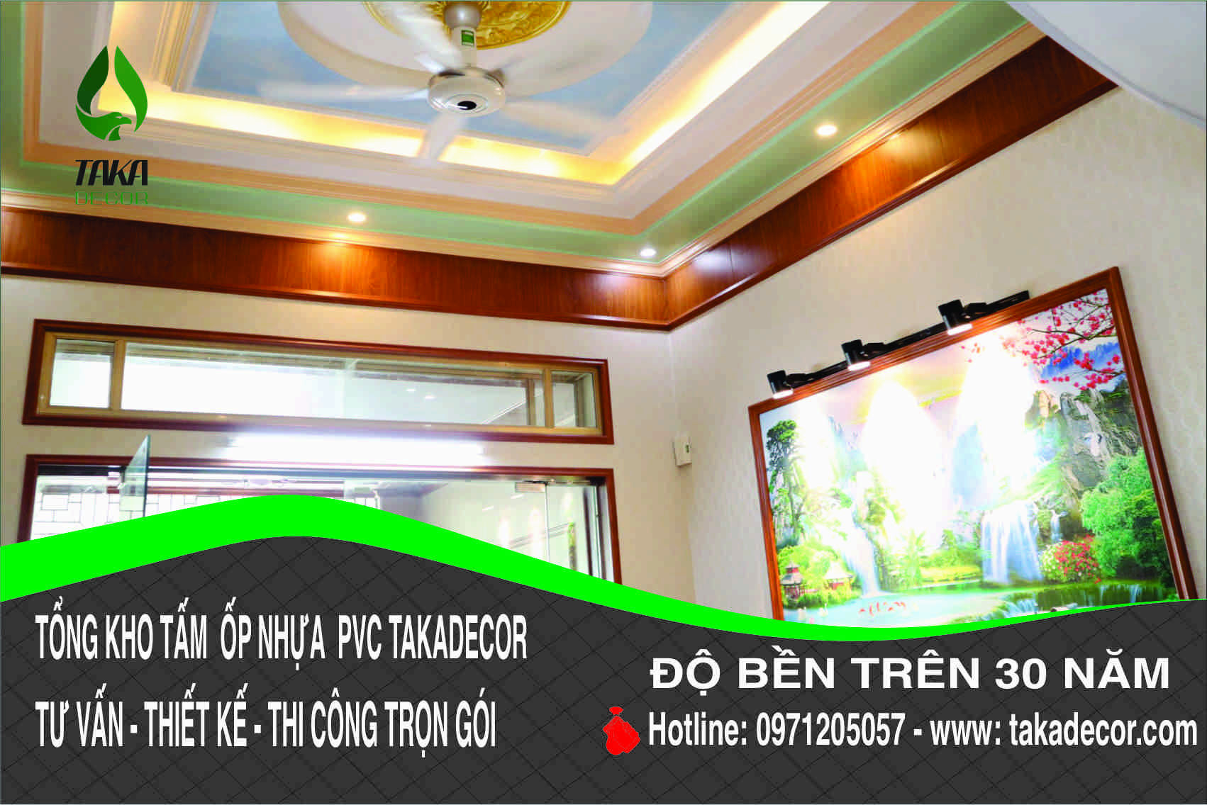 Ứng dụng tấm ốp PVC vân gỗ đáng để bạn lựa chọn