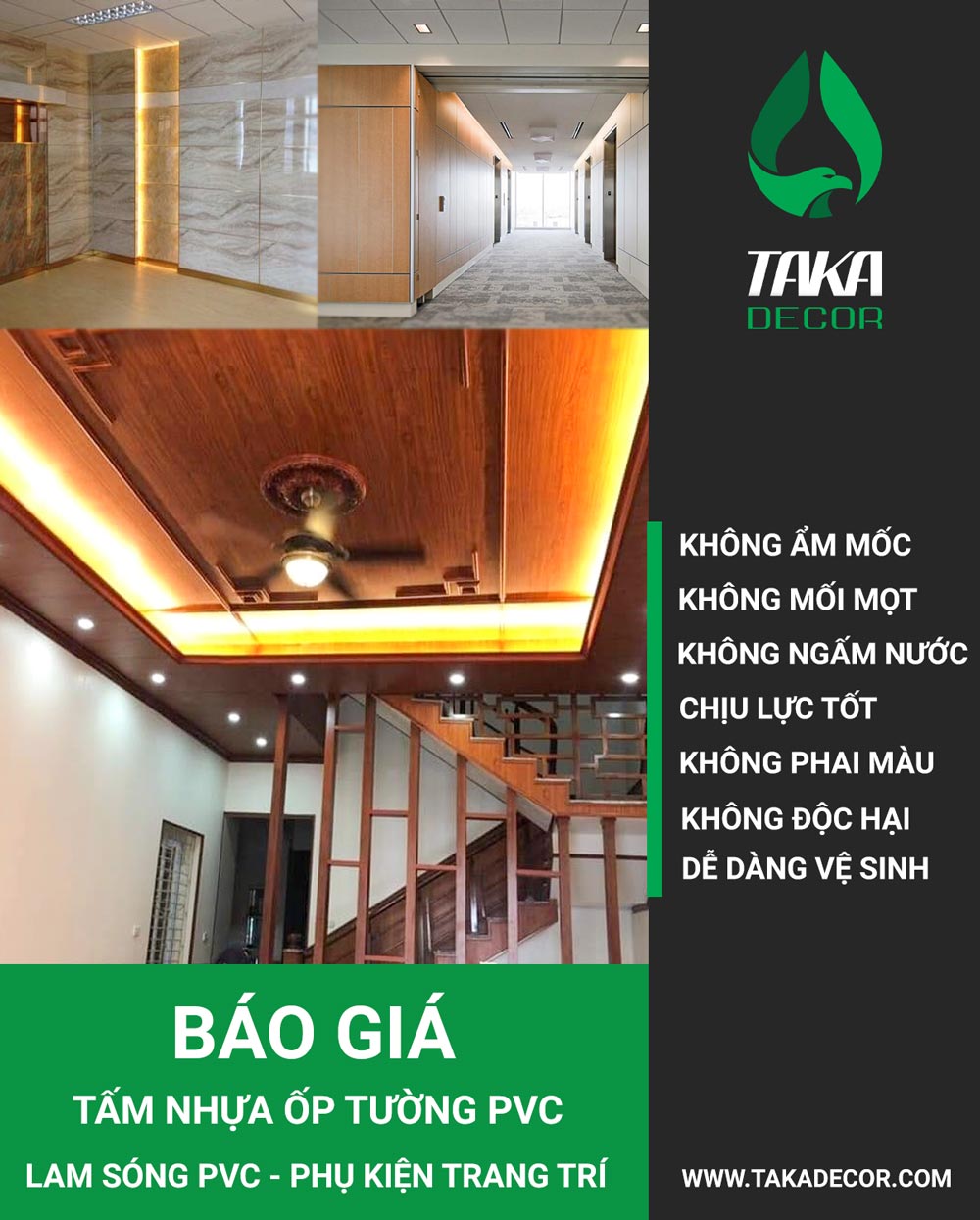 Báo giá tấm nhựa ốp pvc mới nhất 2023 | Tấm nhựa ốp tường giá rẻ chất lượng cao
