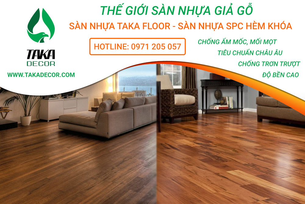 SÀN NHỰA SPC HÈM KHÓA - SÀN TAKA FLOOR CAO CẤP