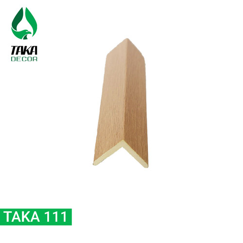 Nẹp V pvc vân gỗ keo - Nẹp góc dương pvc vân gỗ keo mã Taka 111