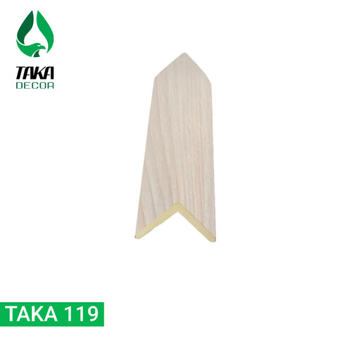 Nẹp V pvc vân gỗ sồi - Nẹp góc dương pvc vân gỗ sồi mã Taka 119