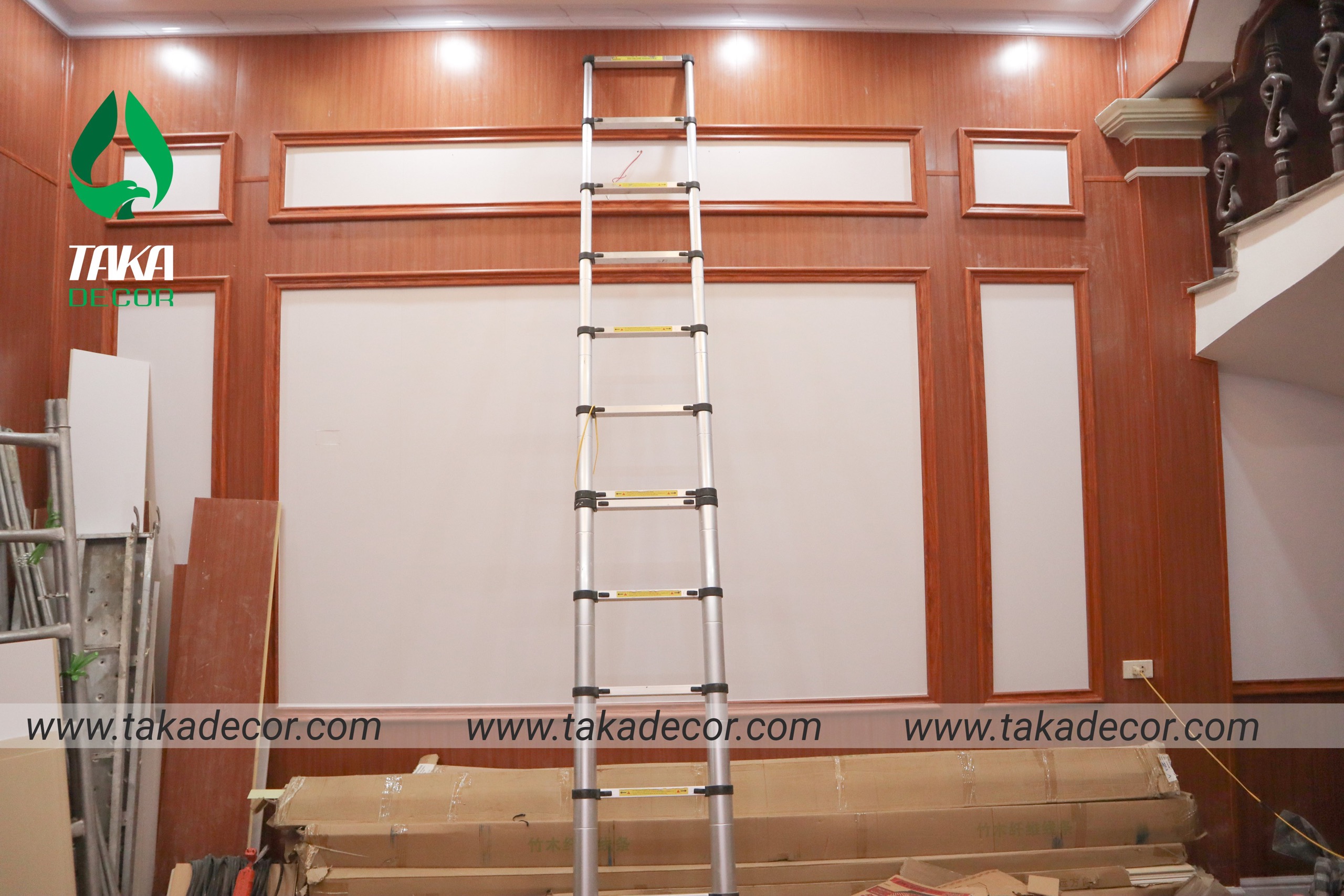 Công trình thi công tấm ốp tường nhựa taka