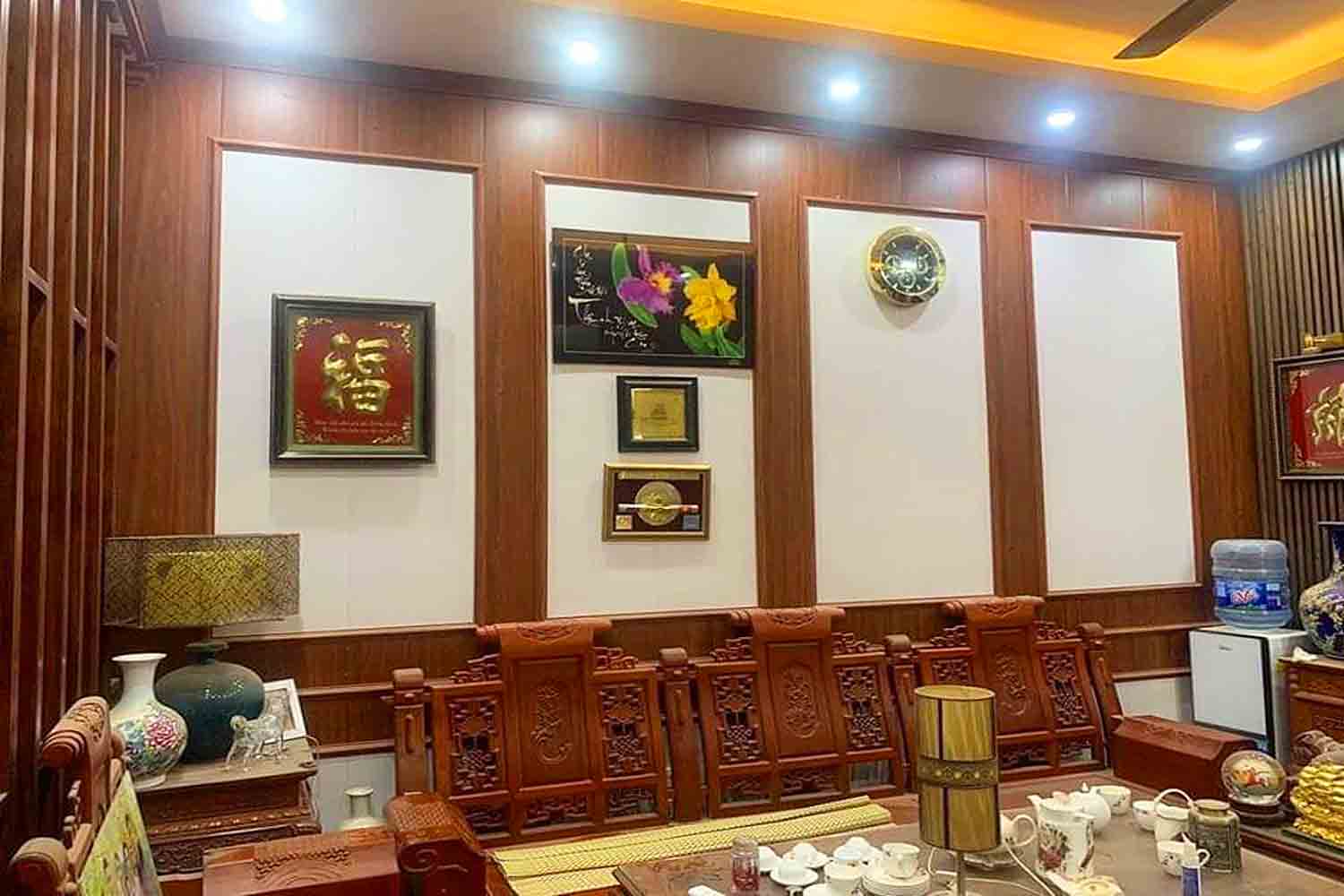 Công trình sử dụng tấm ốp tường PVC vân giấy