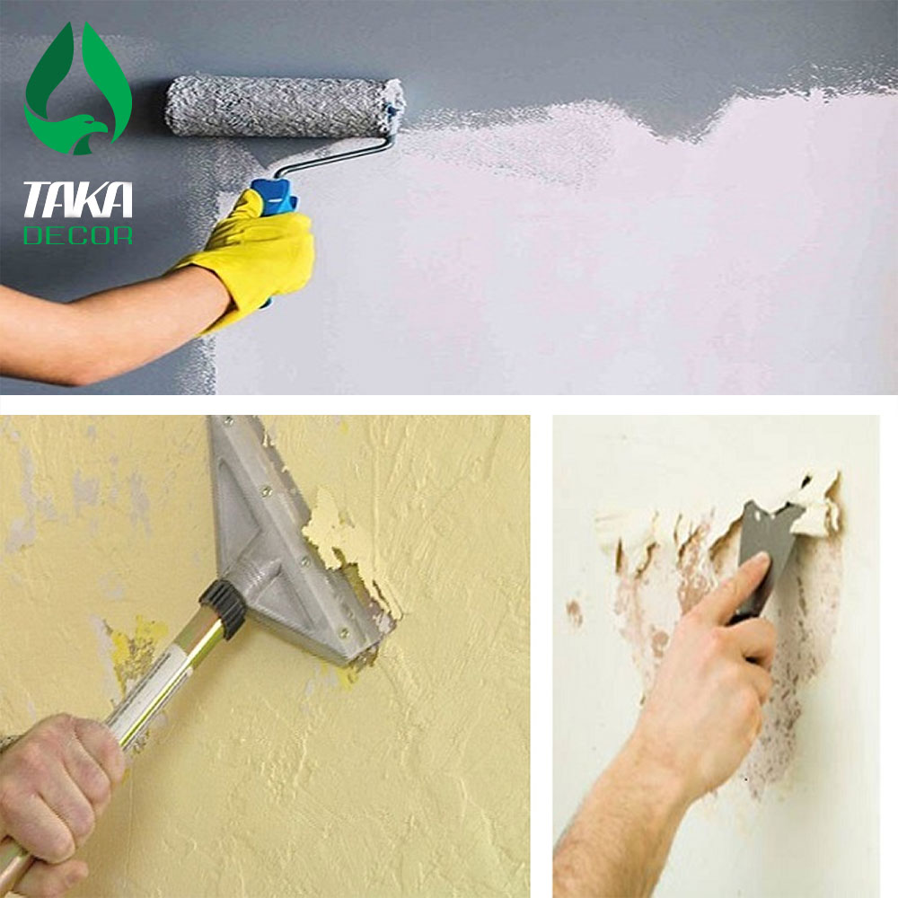 Khắc phục tường ẩm mốc bằng cách sơn tường.