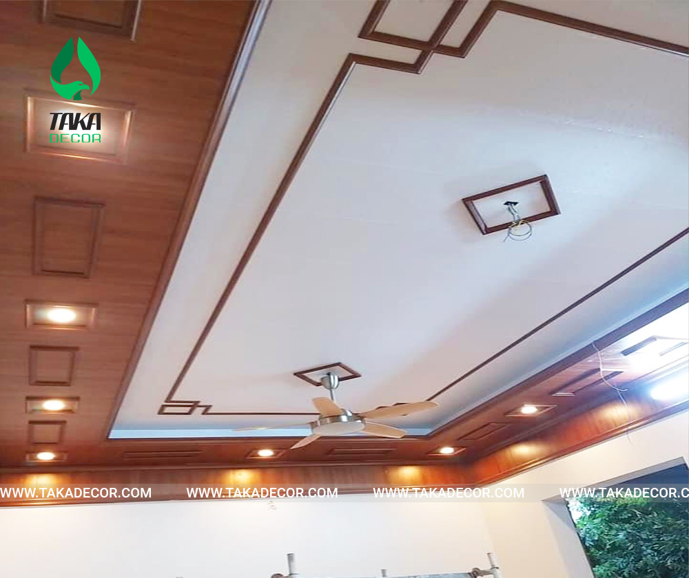 công trình thi công tấm nhựa ốp tường pvc giả gỗ 