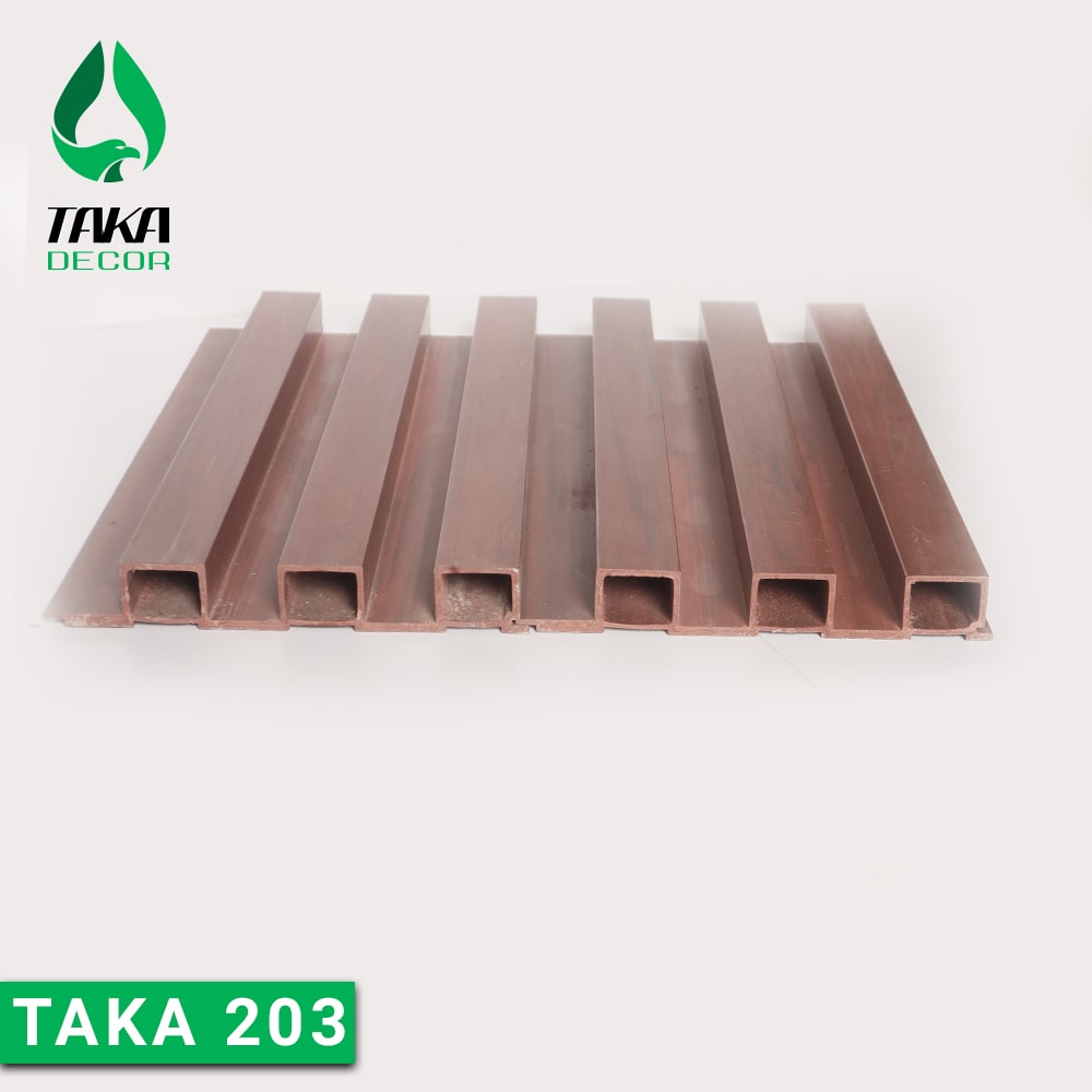 Tấm ốp lam sóng cao pvc vân nâu sẫm (TAKA 203)