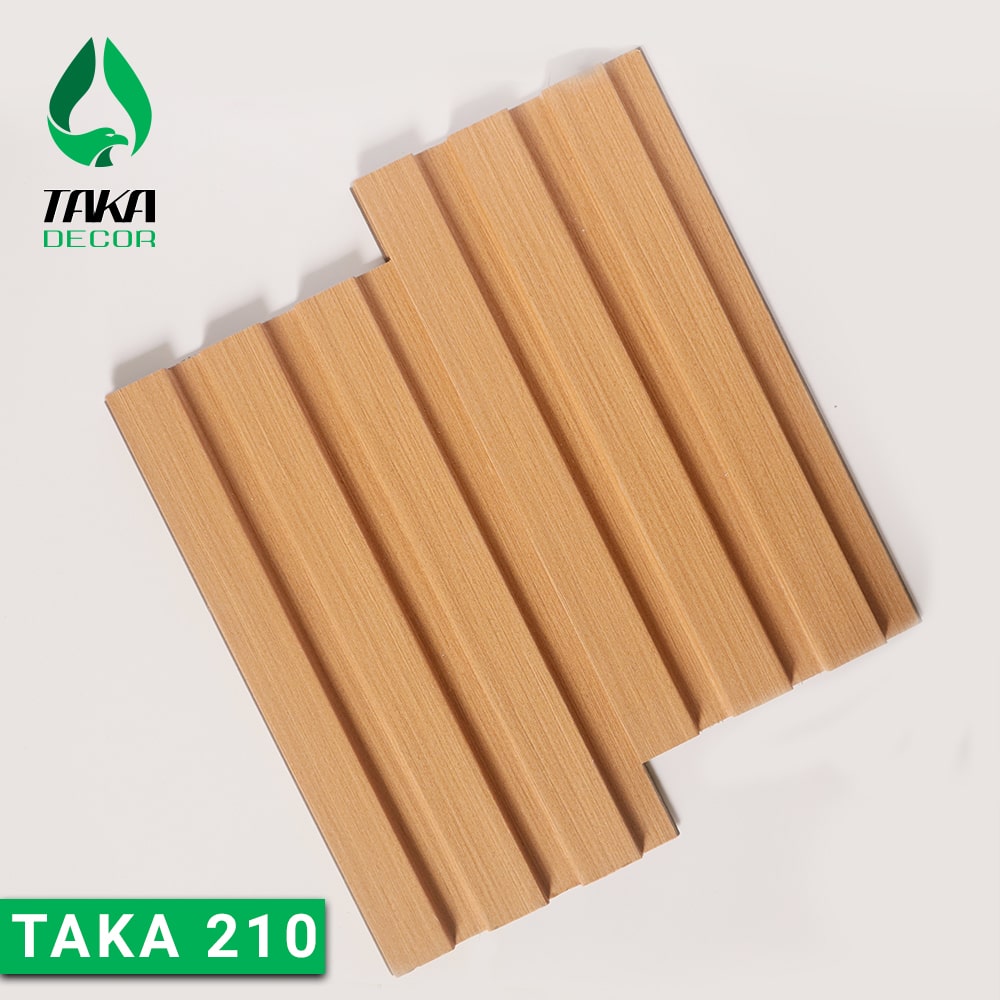 Tấm ốp lam sóng thấp pvc vân gỗ xoan TAKA 210