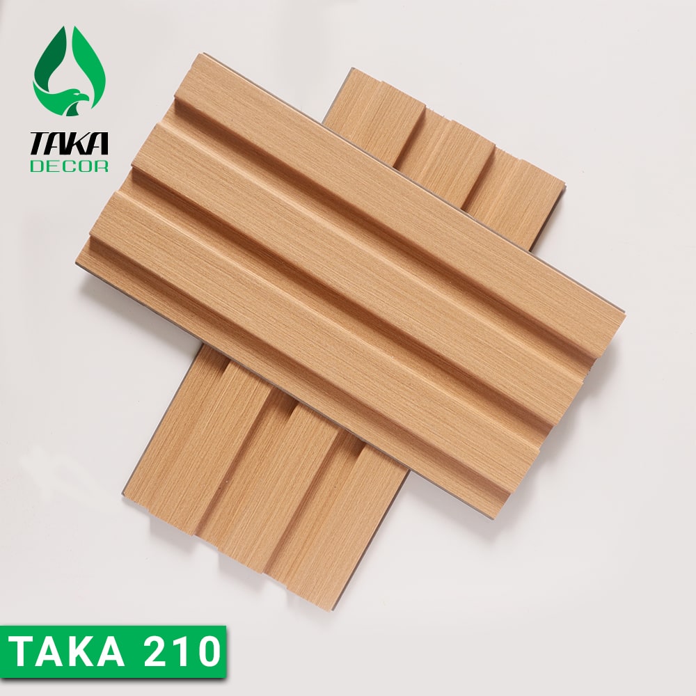 Tấm ốp lam sóng thấp pvc vân gỗ xoan TAKA 210