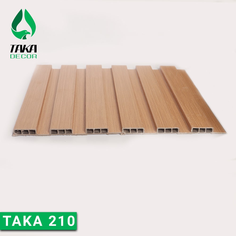 Tấm ốp lam sóng thấp pvc vân gỗ xoan TAKA 210
