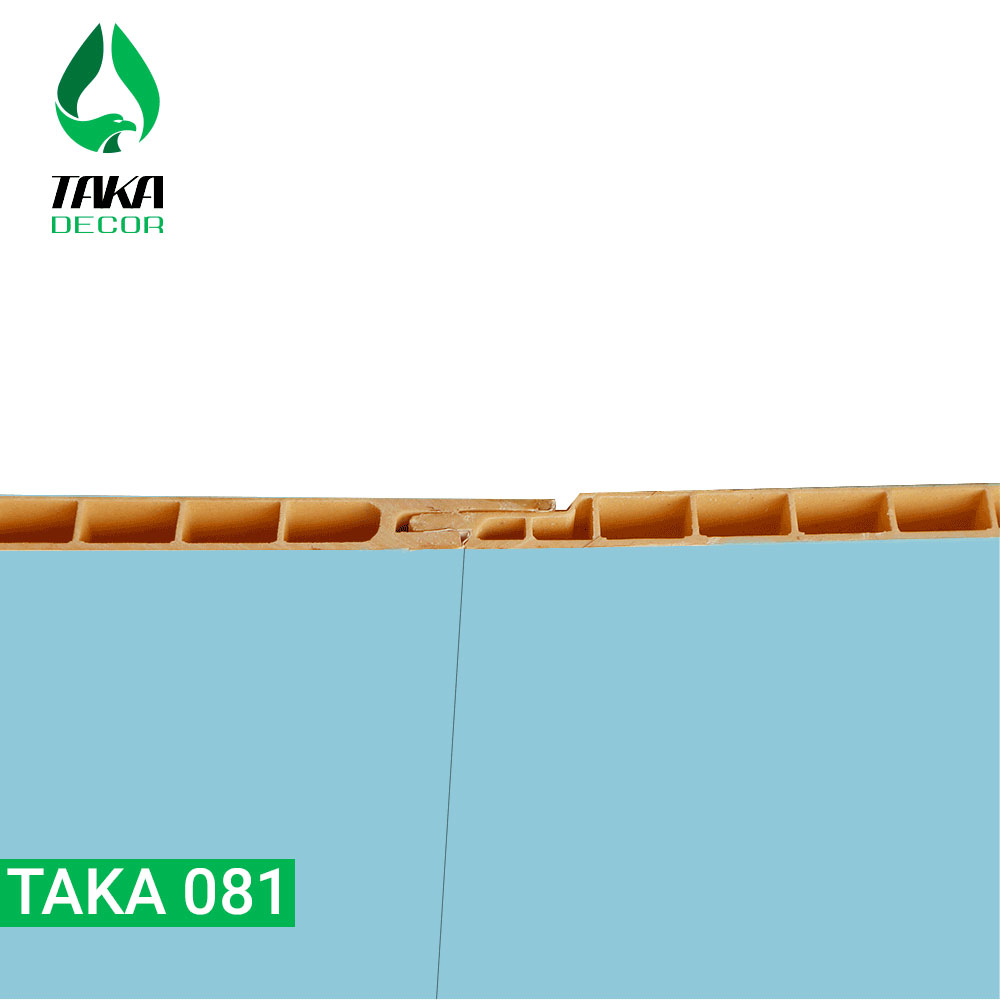 Tấm nhựa ốp tường pvc màu sơn xanh ngọc mã Taka 081 | Tấm nhựa ốp tường pvc giả sơn