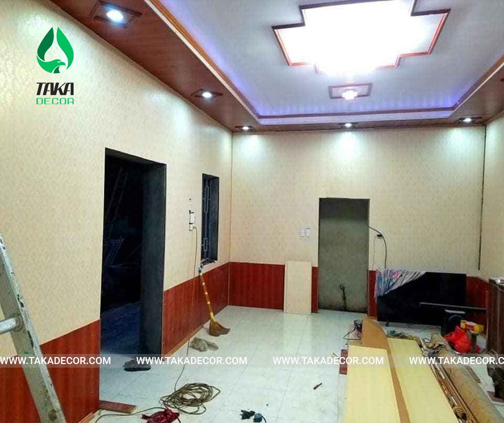Công trình sử dụng tấm nhựa ốp tường nhựa taka