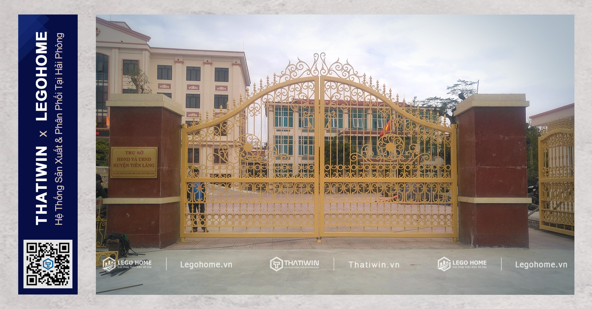 [CÔNG TRÌNH DỰ ÁN] - UBND HUYỆN TIÊN LÃNG - GÓI THẦU CỔNG VÀ HÀNG RÀO MỸ THUẬT