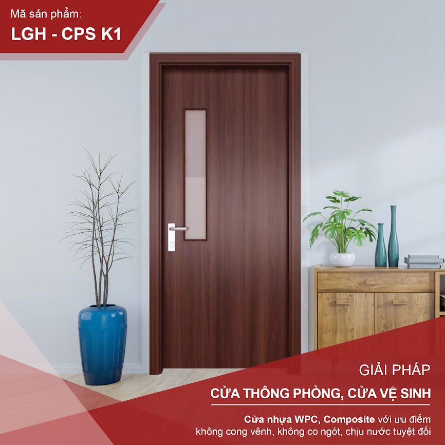 Cửa Composite - Mở Quay 1 Cánh
