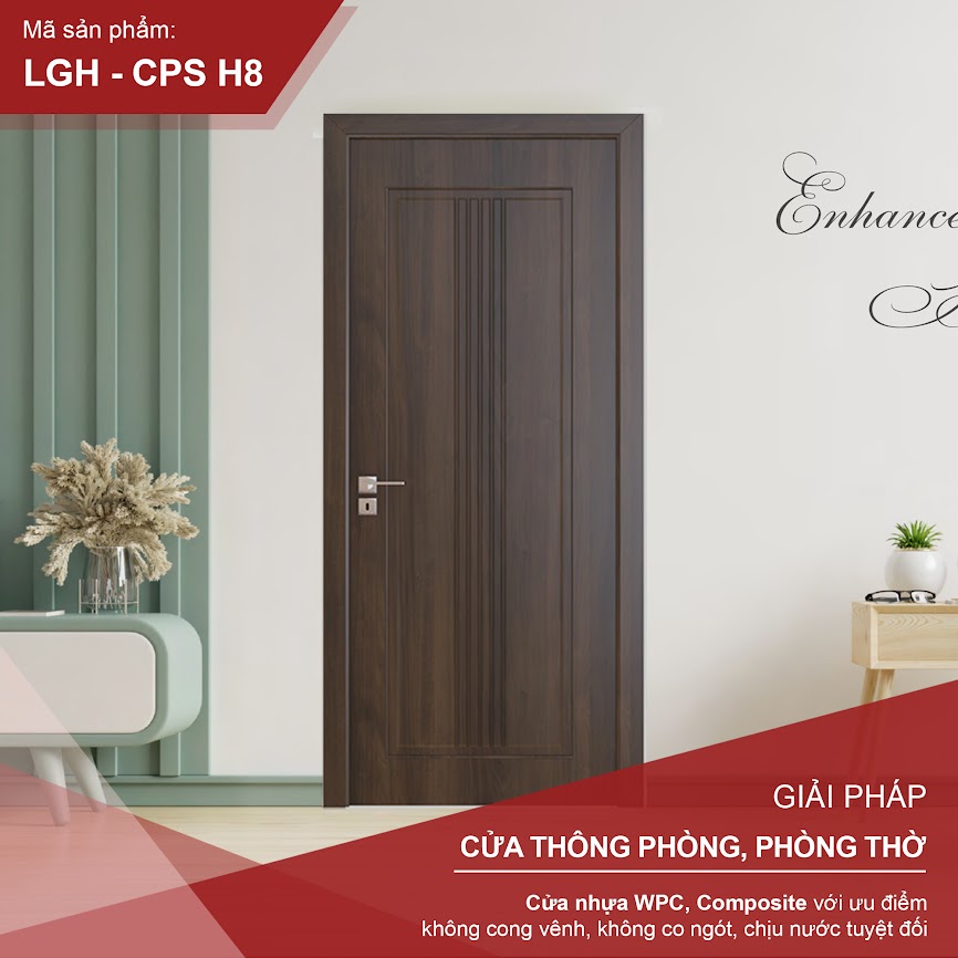 Cửa Composite - Mở Quay 1 Cánh