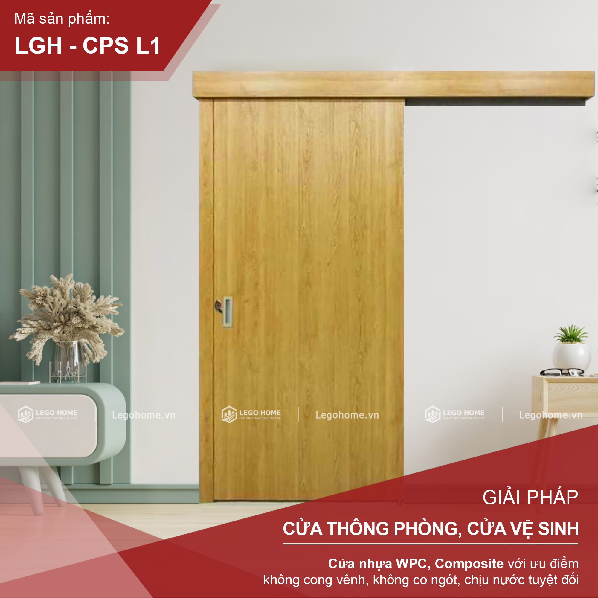 Cửa Composite - Lùa 1 Cánh