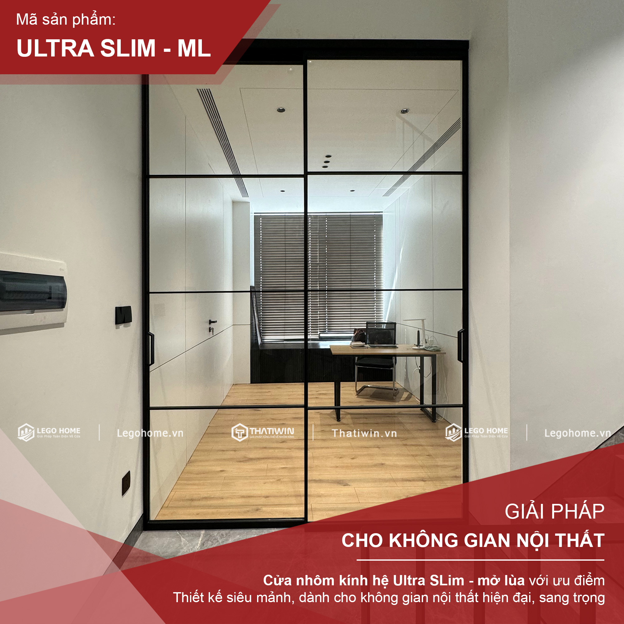 Hệ Cửa Ultra SLim - Mở Trượt Không Ray Dưới