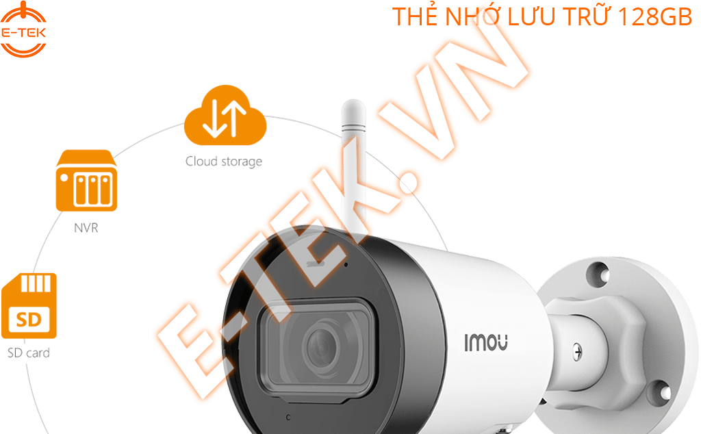 Camera WIFI Ngoài trời IMOU G22P hỗ trợ thẻ nhớ 128GB