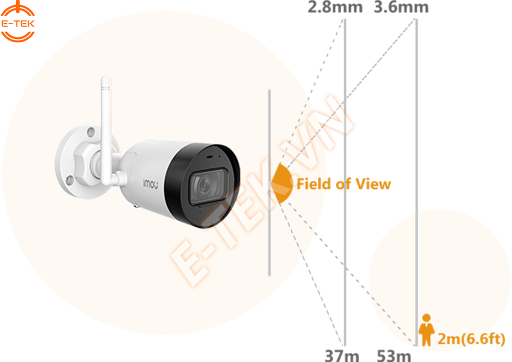 Camera WIFI Ngoài trời IMOU G22P ống kính ngắn, dài