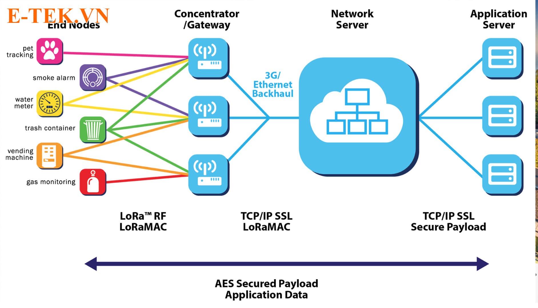 Cấu trúc thành phần lorawan
