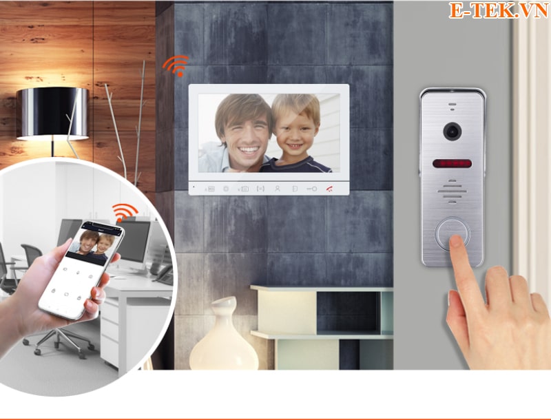 Chuông cửa thông minh gửi thổng báo vào điện thoại, đàm thoại 2 chiều