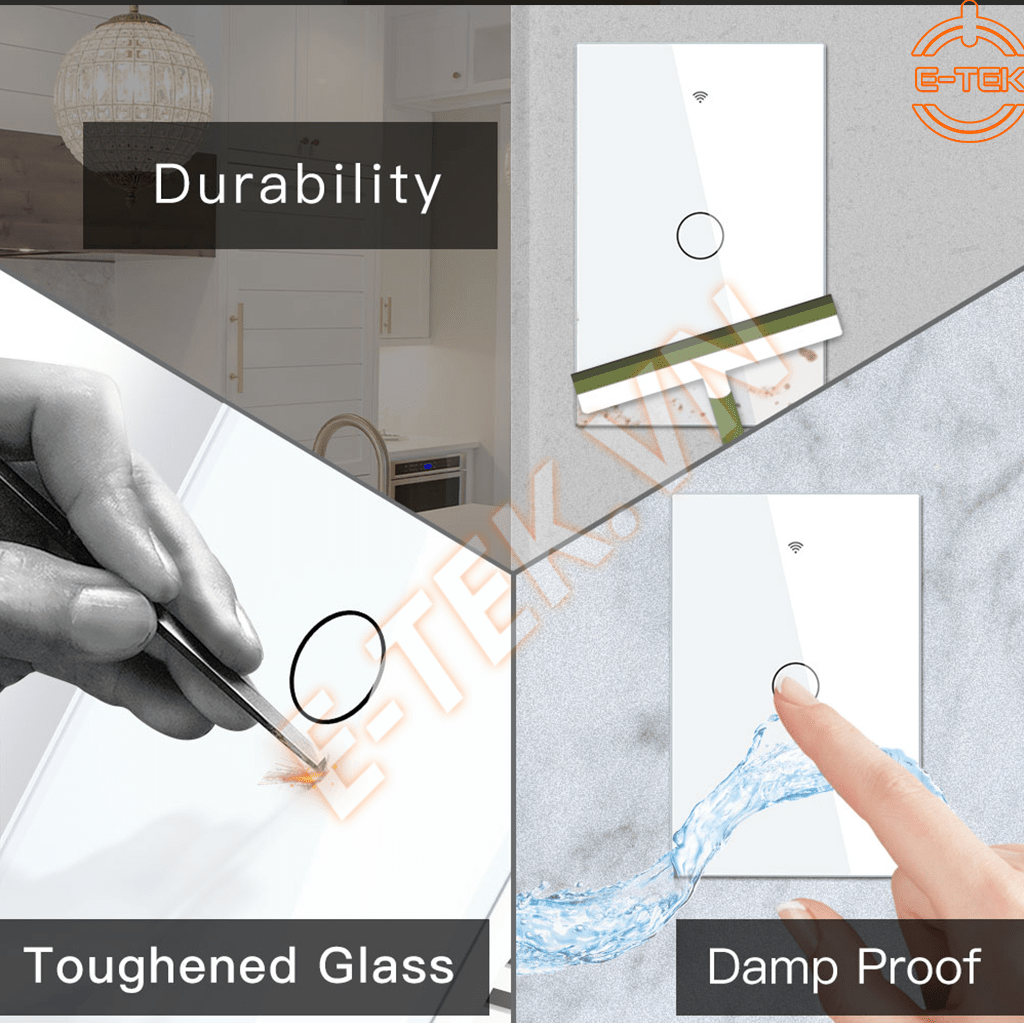 công tắc cảm ứng wifi TUYA từ xa chống nước, chống xước