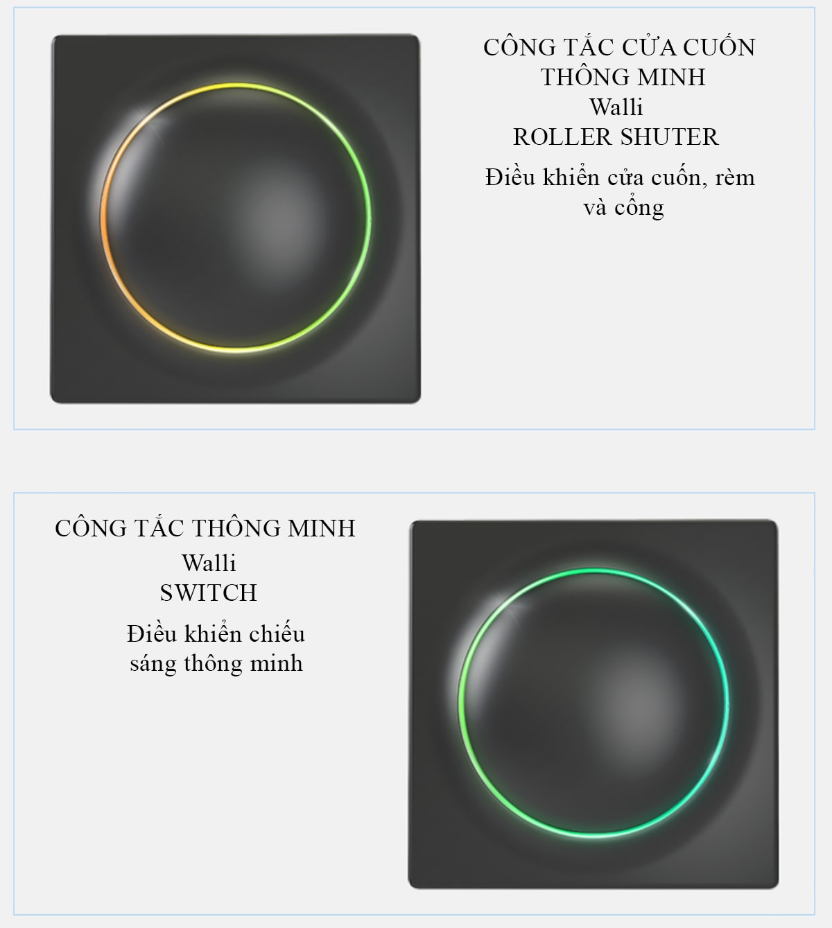 nhà thông minh Fibaro châu âu công tăc walli đen