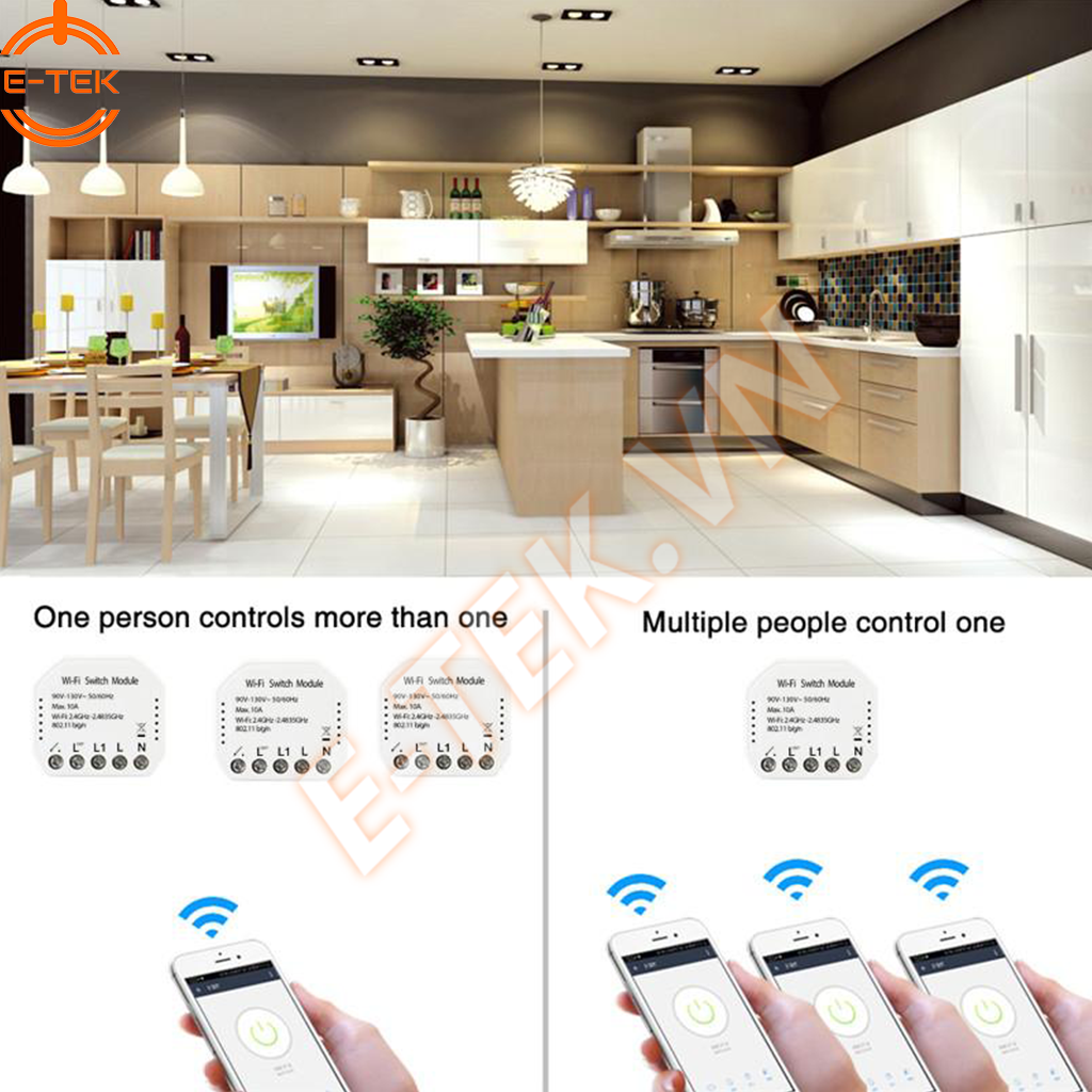 Công tắc thông minh MOSE MS-104 hỗ trợ nhiều thiết bị điều khiển 
