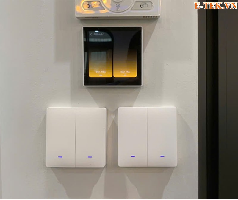 công tắc wifi nút cơ mặt vuông