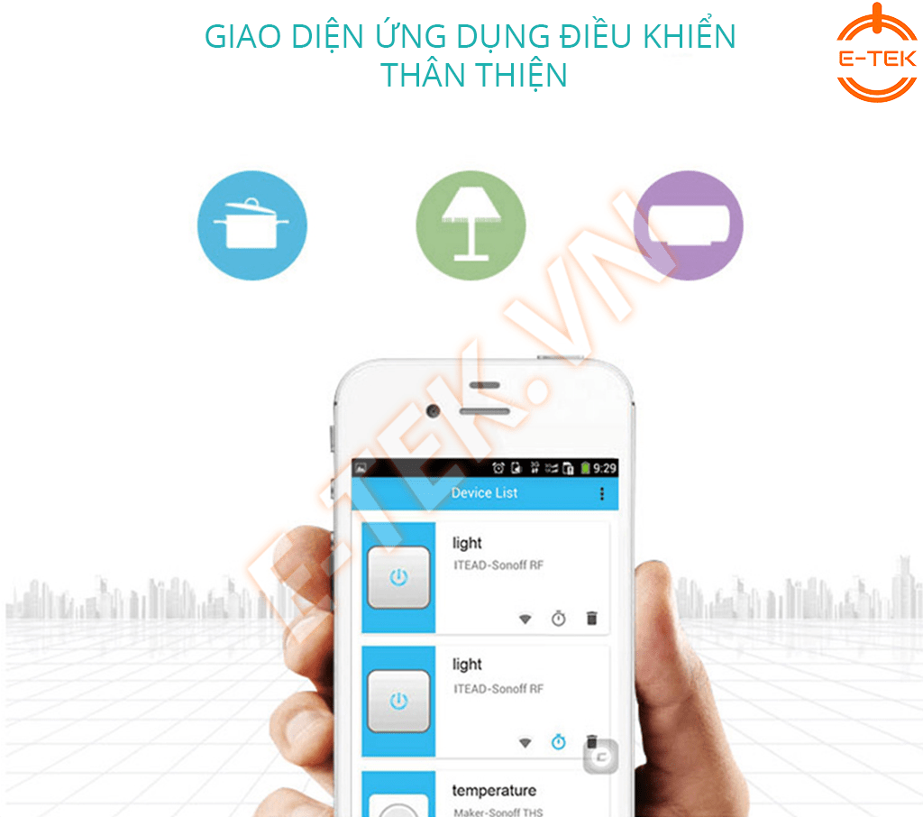 Ổ cắm thông mình Sonoff ngoài trời S55 giao diện điều khiển thân thiện
