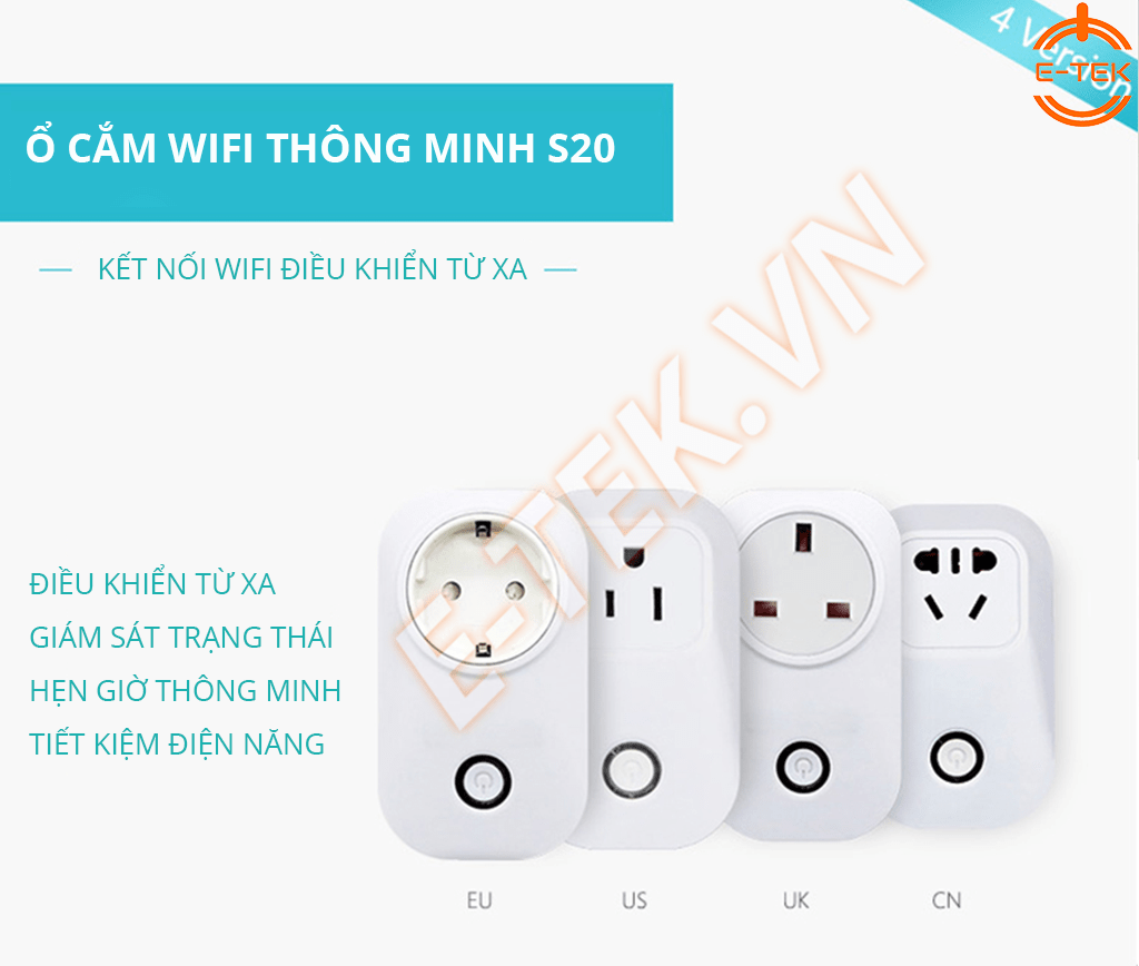 Phích cắm thông minh SONOFF kết nối WIFI điều khiển từ xa