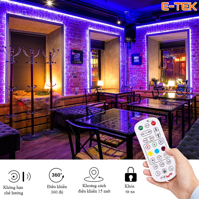 Đèn LED dây RGB đổi màu nháy theo nhạc Wifi Tuya hỗ trợ điều khiển từ xa