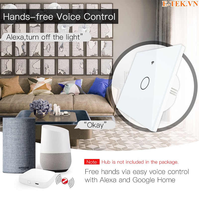 Điều khiển Công tắc Zigbee Tuya Cảm ứng bằng giọng nói