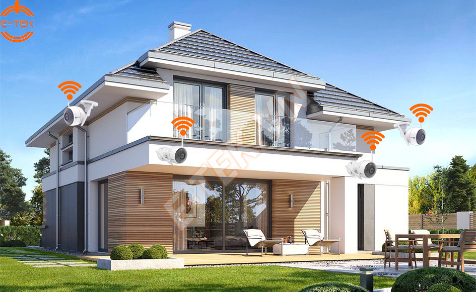 Lắp đặt bộ trọn bộ kit camera wifi ngoài trời cho gia đình