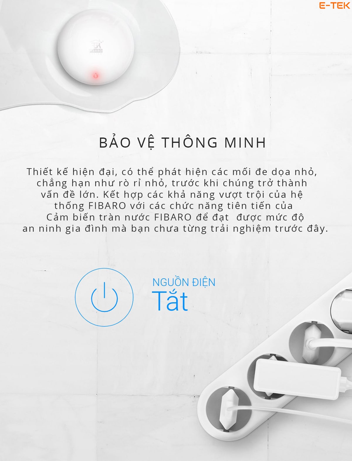 Nhà thông minh Châu Âu Fibaro cảm biến chống ngập nước