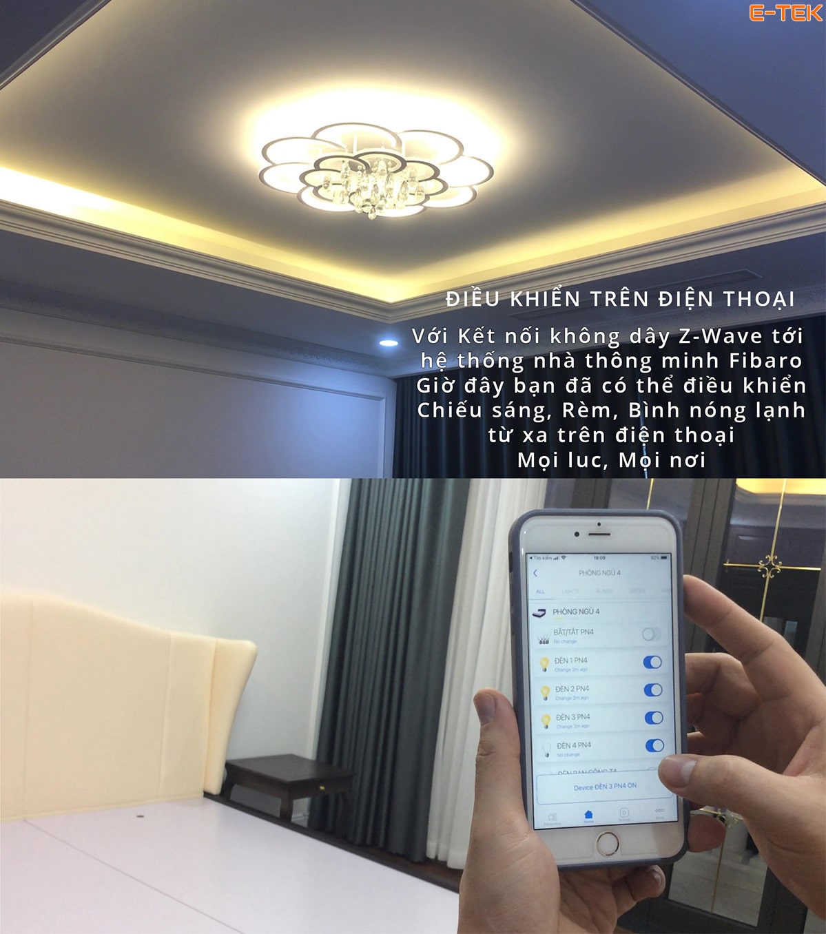 Nhà thông minh Châu Âu Fibaro ứng dụng di động