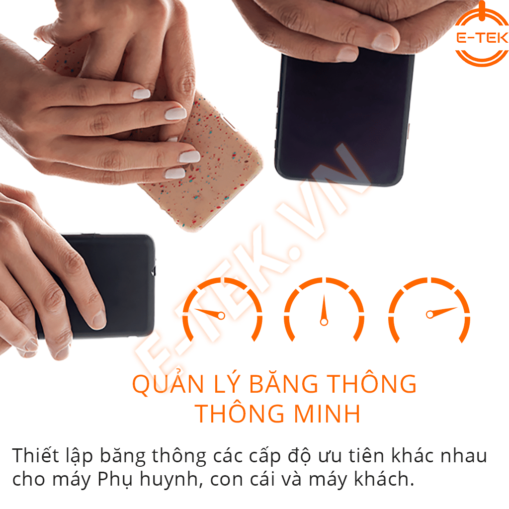 Bộ phát WIFI TPLink giá rẻ TL-WR820N thiết lập băng thông kết nối mạng cho từng thiết bị.