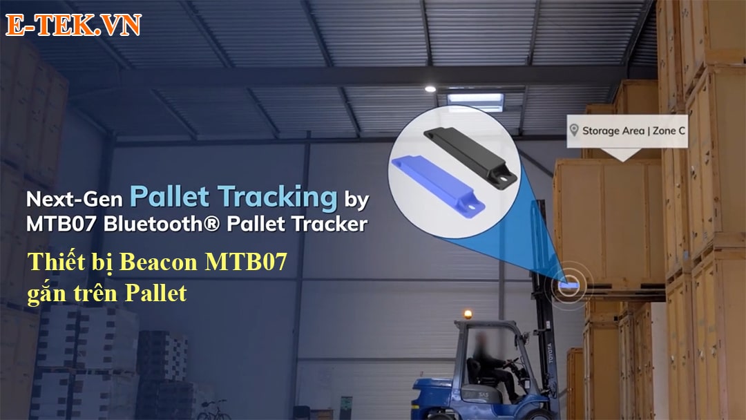 Theo dõi tài sản trong kho, nhà máy bằng thiết bị beacon gắn trên pallet