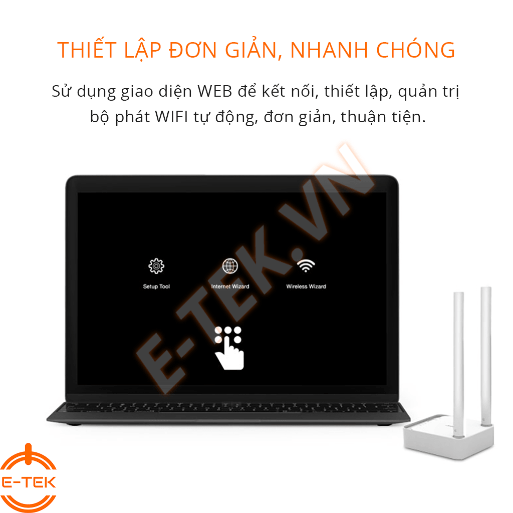 Bộ phát WIFI TOTOLINK N200RE V3 có giao diện thiết lập đơn giản, thuận tiện.