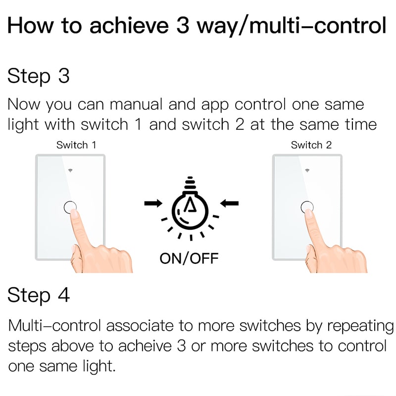 sử dụng công tắc cảm ứng tuya zigbee thay công tắc đảo chiều cầu thang